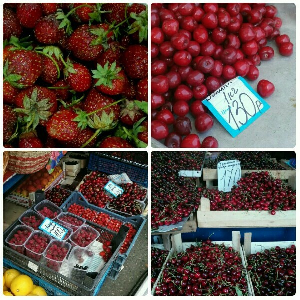 On the market, prices, Krasnodar June 11. - My, Cherries, Strawberry, Prices, Krasnodar, Market, Vegetables, Trade, Harvest, Longpost, Strawberry (plant)