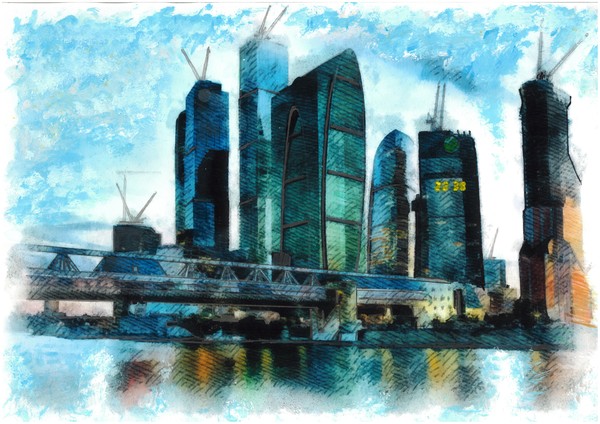 Fedosey Vorotilov: Bare Notes - Moscow City 2010 - My, Moscow City, Towers, Twin Towers, , Construction