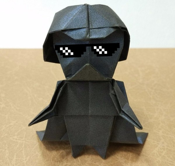 May the force be with you #2. - Darth vader, Star Wars, My, Origami