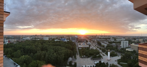 Dawn in Tyumen. - My, dawn, Tyumen, Панорама