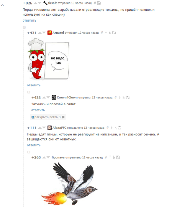 Комменты о перце