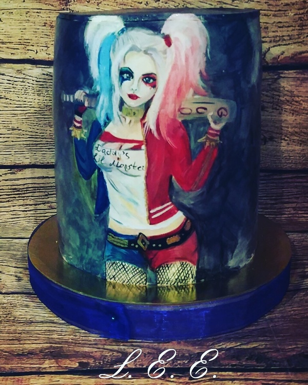 Art on Harley Quinn. Here is such a cake))) - My, Harley quinn, Cake