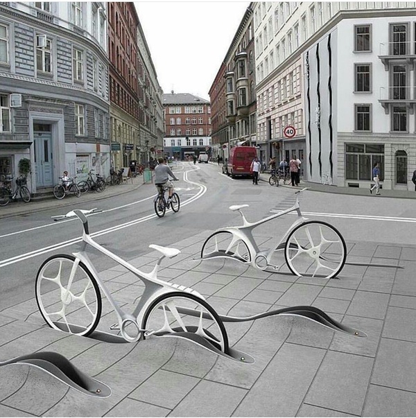 Interesting concept of bike parking - A bike, Parking, Concept, Graphics