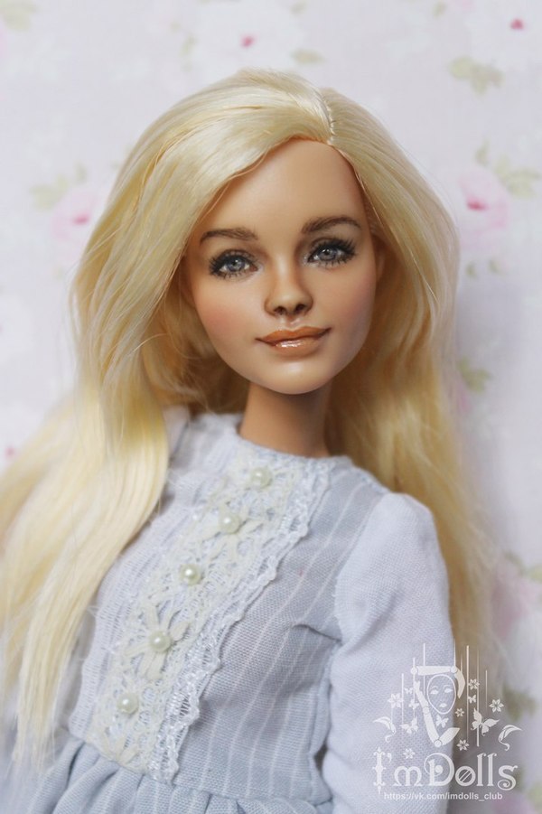 Creativity of my wife. - My, Doll, Chloe Grace Moretz, Ooak, Barbie, Repaint, Longpost