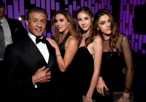 Sylvester Stallone with his daughters. - Sylvester Stallone, Parents and children, Celebrities
