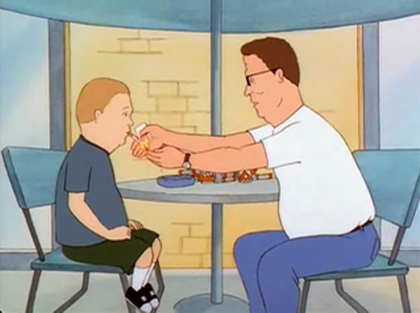 Father does not teach bad things. - King of the hill, Serials