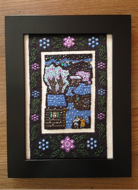 Embroidery on a malachite box - My, Satin stitch embroidery, Malachite box, Tales of Bazhov, Needlework without process