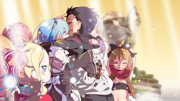 Re:zero art - Rem, Ram, Subaru, Emilia, Felt - Re:Zero Kara, Beatrice, Аниме, Anime Art, Rem (Re:Zero Kara), Ram (Re:Zero Kara), , Re:Zero Kara