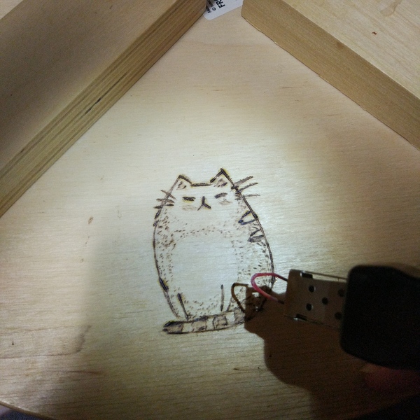 Woodburning - My, Needlework without process, Burning out, Pyrography, Patterns, , First experience, cat, Longpost