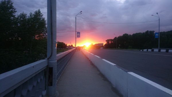 Sunset in Ust-Kamenogorsk - My, Battle of sunsets, Sunset, Hello reading tags