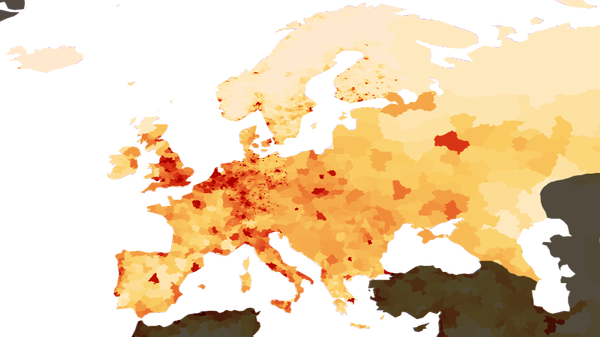 Концентрация футболистов на территории современной Европы