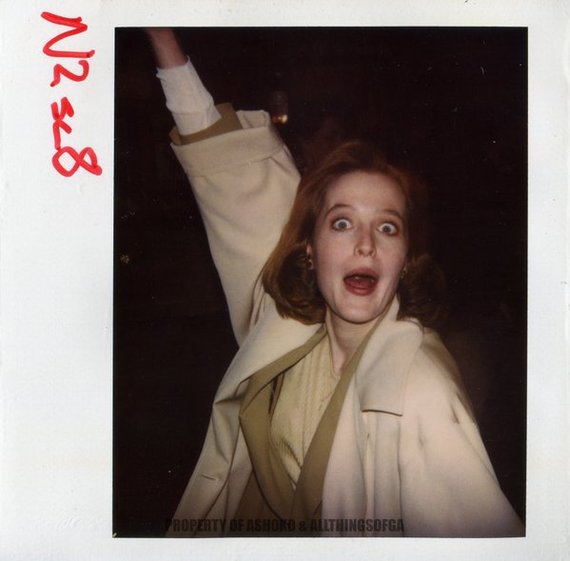 Anderson on the set of The X-Files - Palaroid, Secret materials, The photo, Gillian Anderson, Longpost