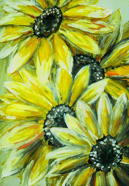 Sunflowers - My, Acrylic, 