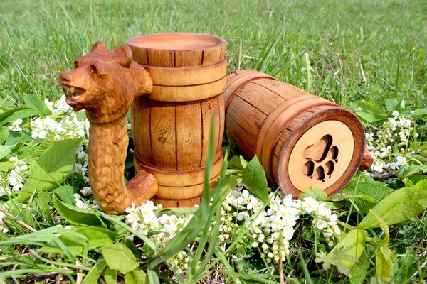 Gorgeous wooden mugs - Кружки, , Beer mug, , , Longpost