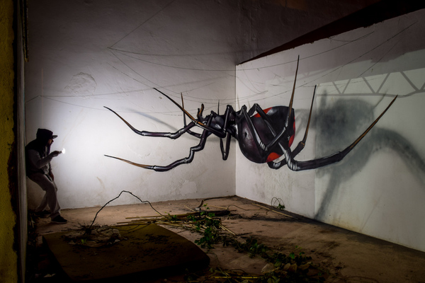 3D graffiti. - Graffiti, Art, Art, Spider, Zanamiclub