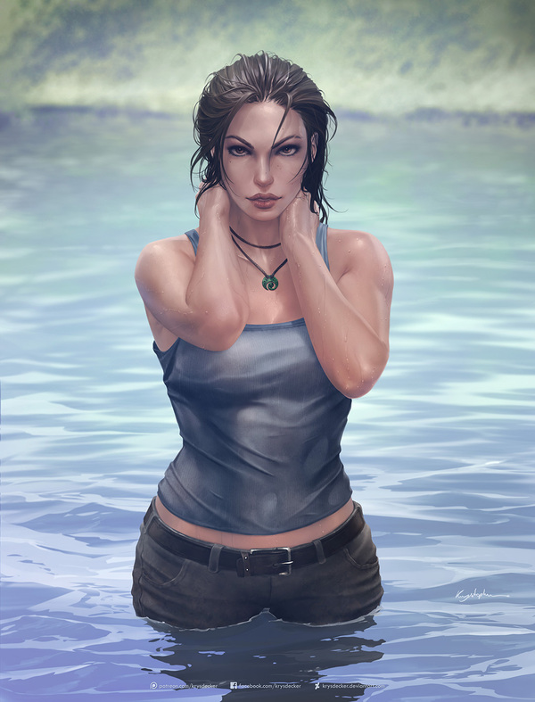 Lara Croft - DeviantArt, Арт, Рисунок, Игры, Лара Крофт, Krysdecker