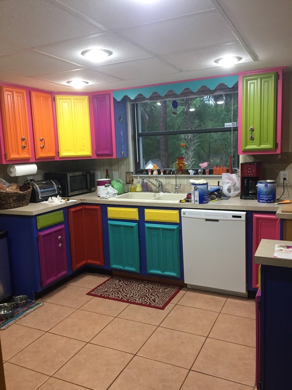 “After my divorce from my wife, she repainted the kitchen like this. I think I made the right choice. - Kitchen, Gamma, Ripped out the eye, Furniture, Interior, Other people's showdowns, From the open spaces