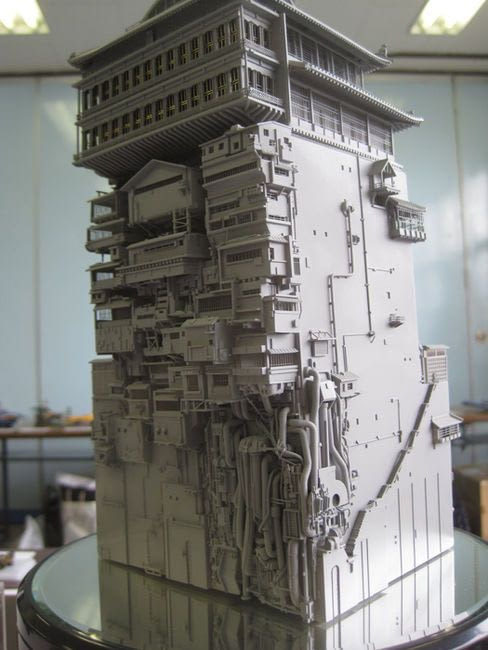 Bathhouse model from the cartoon Spirited Away - Models, Anime, Hayao Miyazaki, Bath