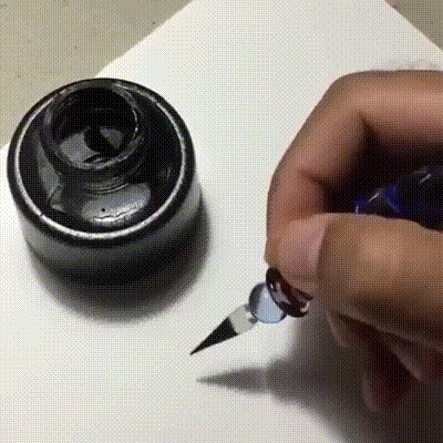 Дудлинг Дудл, Тушь, Журавли, Гифка