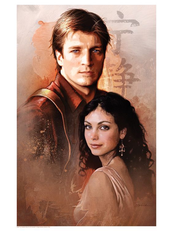 The most beautiful Serenity couple - Art, Malcolm Reynolds, Inara Serra, Nathan Fillion, Morena Baccarin, Serenity, Longpost, The series Firefly