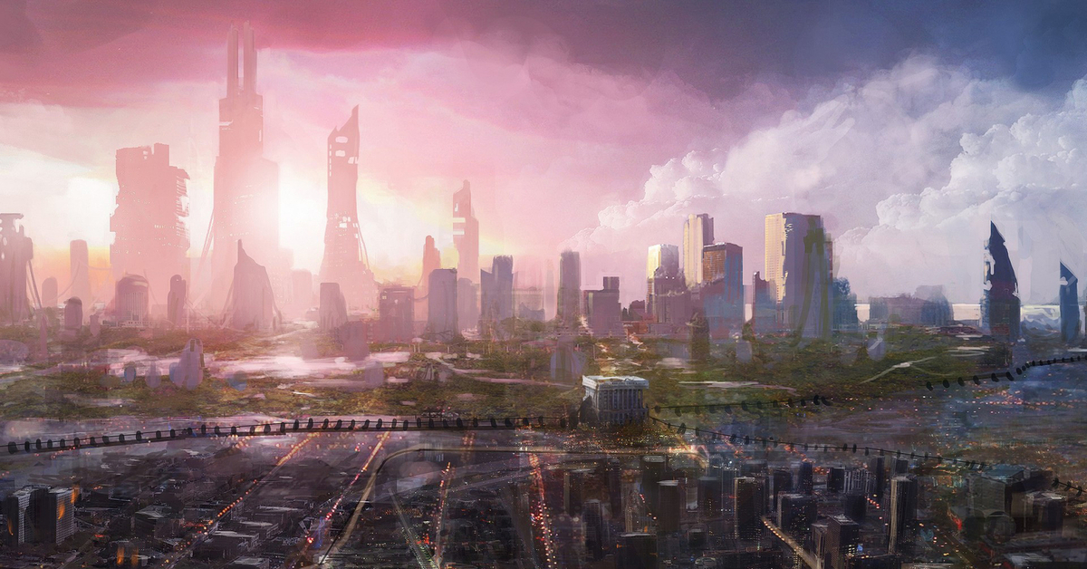 Город новой эры. Город будущего. Пейзаж будущего. Будущее город. Космический город.