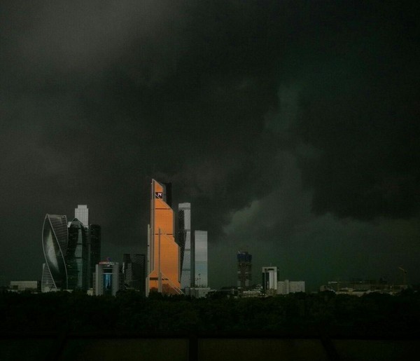 apocalyptic - , Moscow City, Storm, Hurricane, Moscow, The photo, Rain, Weather