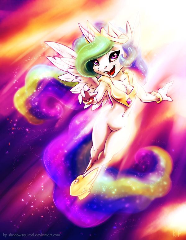 Celestia - My Little Pony, Princess Celestia, Антро, MLP Edge, Kp-Shadowsquirrel