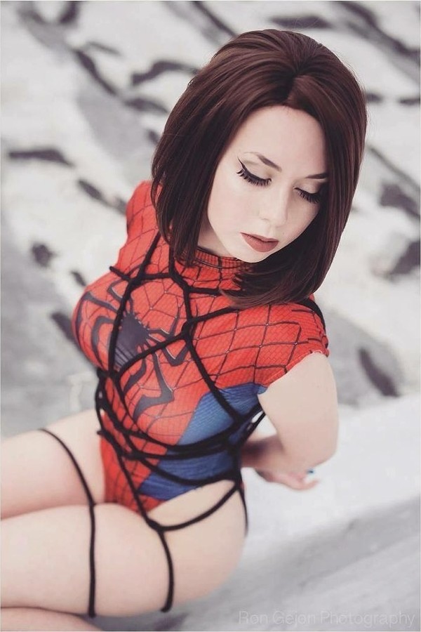 When the villains won - NSFW, Bondage, Girls, Rope, Shibari, Spiderman, Marvel, Cosplay, Milota, Longpost