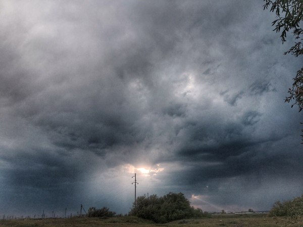 Sky over Zharkain - My, Sky, Derzhavinsk, Rain