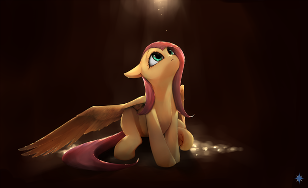 Ember in Darkness My Little Pony, Ponyart, Fluttershy, Noctilucent-arts