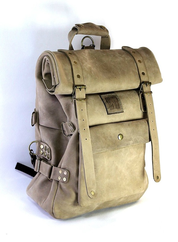 Military Boy backpack. Leather. 100% handmade. My first backpack - My, Leatherwork, Leather products, Backpack, Handmade, Longpost