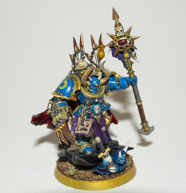 Thousand Sons Sorcerer in Terminator Armor - My, Warhammer 40k, Wh miniatures, Chaos, Thousand Sons, Miniature, Painting, Hobby
