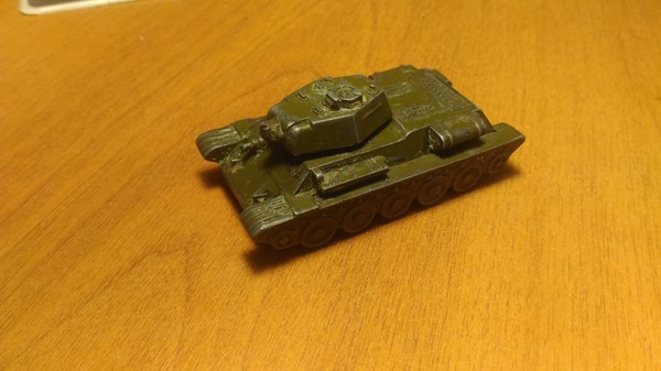 A copy of the Soviet toy. T-34 - My, Old toys, Childhood in the USSR, T-34, 3D печать, Tanks, War Games, Military equipment, Longpost