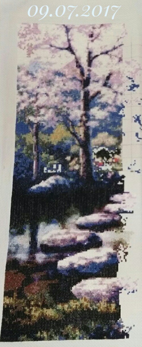 Cross stitch, 09.07.17 - My, Cross-stitch, Embroidery, , Heavenly place