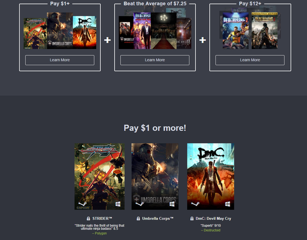    Humble Bundle , Humble Bundle, , Devil May Cry, Umbrella Corporation, Strider, 