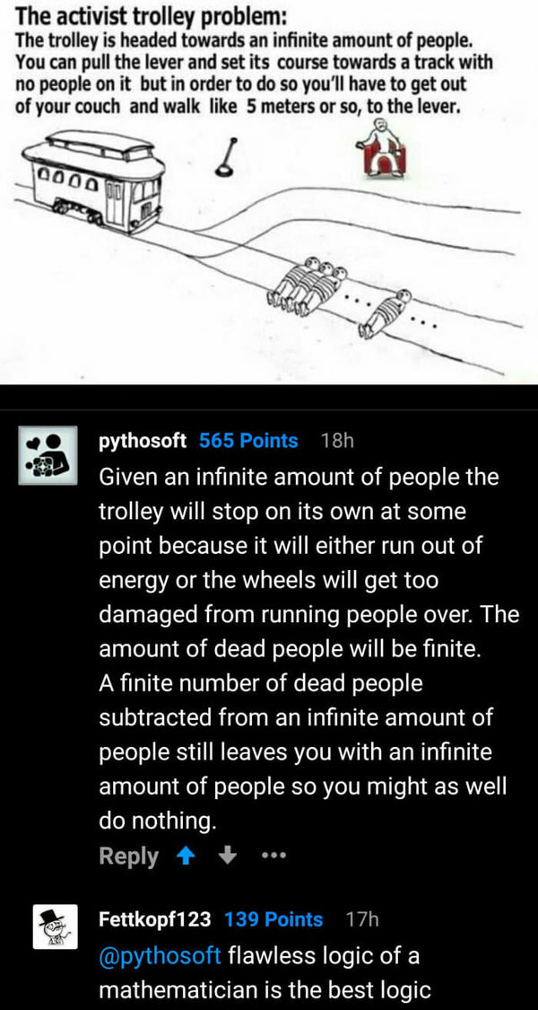 The Trolley Problem - 9GAG, The Trolley Problem, Thought experiment