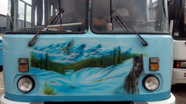 Bus. Beautiful. - Airbrushing, Bus, My