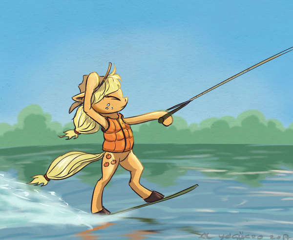 Wakeboard My Little Pony, Ponyart, Applejack, El-yeguero