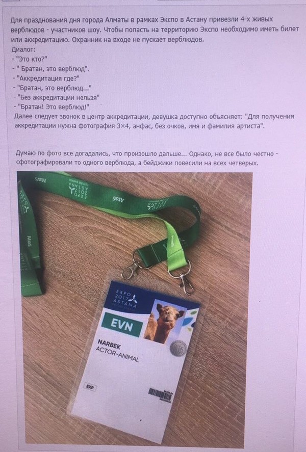 No accreditation.. - Accreditation, Expo, Astana