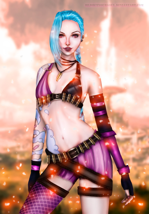 Jinx. My League of Legends fan art. - My, Jinx, League of legends, Art, Fan art, Drawing, My