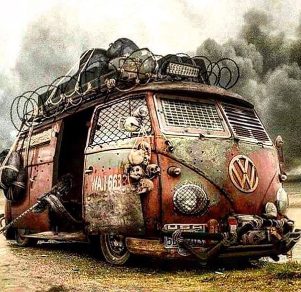 For post-apocalyptic hippies - Hippimobile, Hippie, Post apocalypse