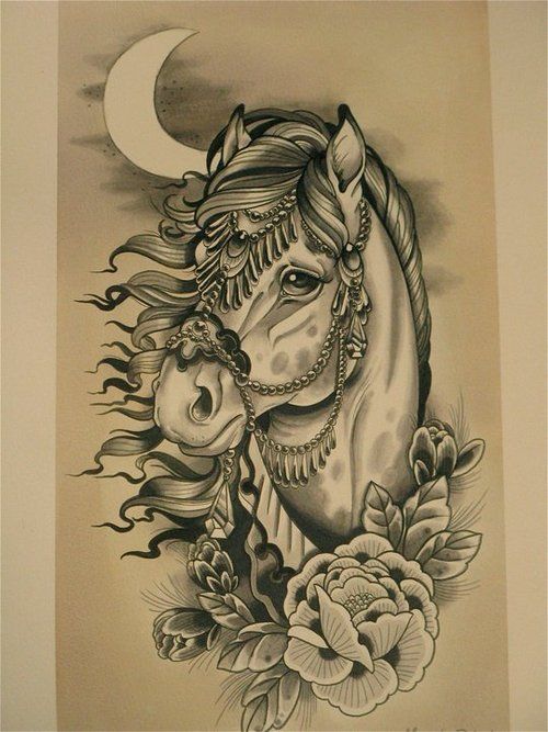 Tattoo sketches: horses - Tattoo Lovers League, Tattoo, Longpost, Horses, Unicorn, Sketch