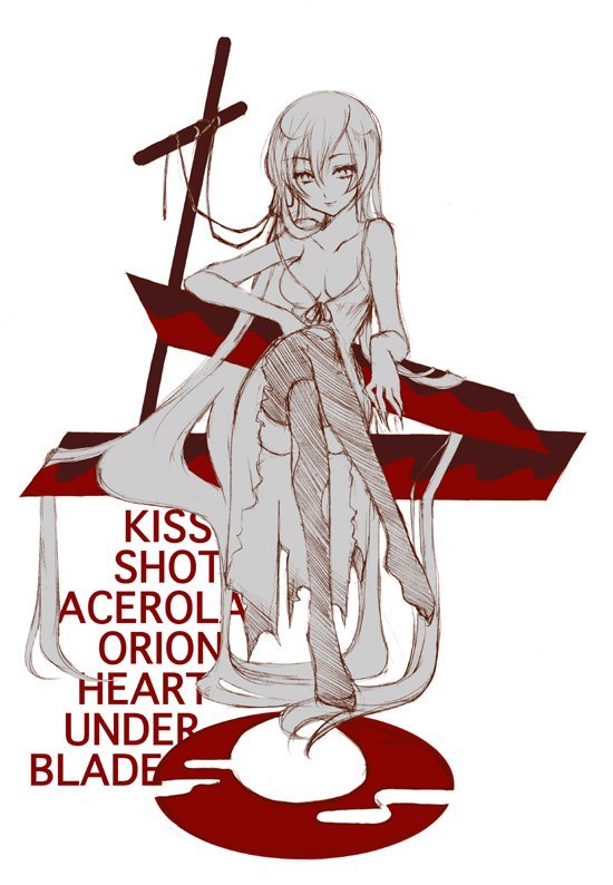 With the release of Kizumonogatari III: Reiketsu-hen, allies! - Monogatari series, Anime art, Anime, Drawing, Shinobu oshino, Longpost, Kizumonogatari, Kiss-Shot Acerola-orion Heart-under-blade