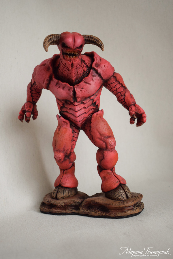 Baron of Hell - My, Polymer clay, Sculpture, Doom, Hobby, Needlework, Creation, Demon, Handmade, Longpost