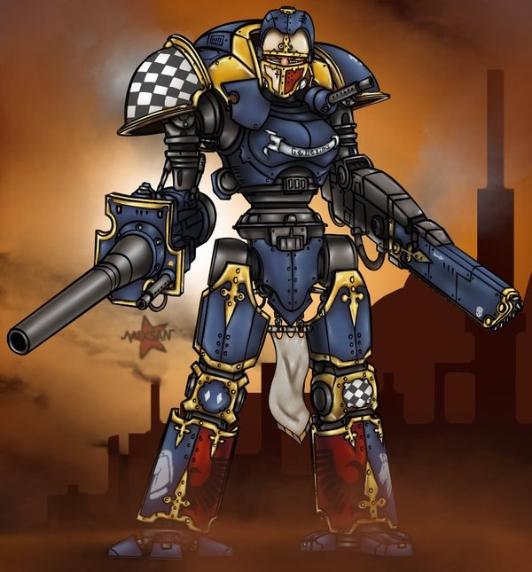 imperial knight chan - My, Warhammer 40k, Mixsan, Wh humor, Wh other, Imperial knight
