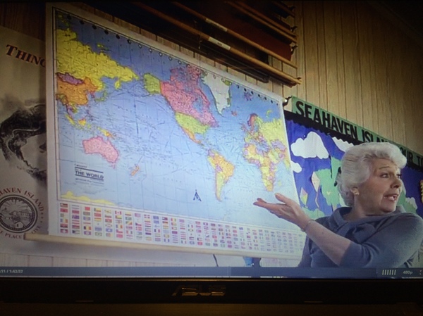 World map. - World map, Geography, USA, Truman show, Frame