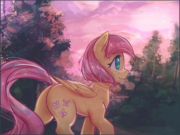 Caught up in the tide of a distant memory - My Little Pony, PonyArt, Fluttershy, Mirroredsea