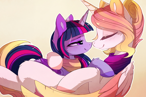 With you - My Little Pony, PonyArt, Princess Celestia, Twilight sparkle, Шиппинг, MLP Lesbian, Magnaluna