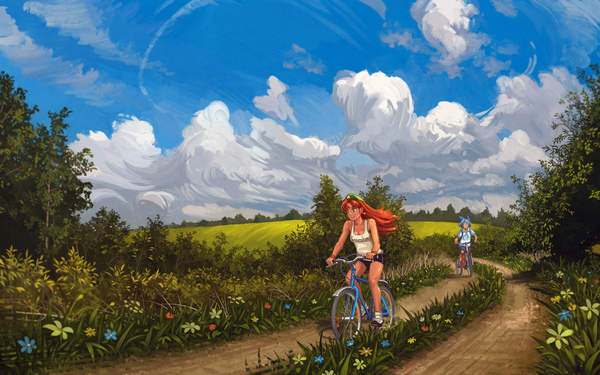 Touhou - Anime Art, Аниме, Cirno, Hong Meiling, Touhou