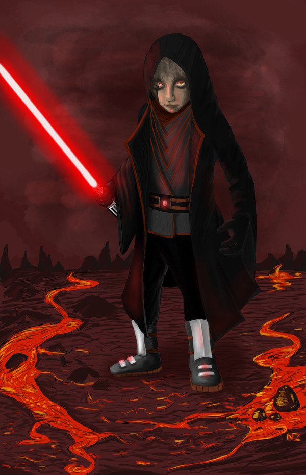 My brother has turned to the dark side of the Force. - My, Digital drawing, Star Wars, Sith